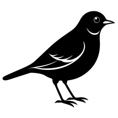 Lark silhouette vector isolated on white background