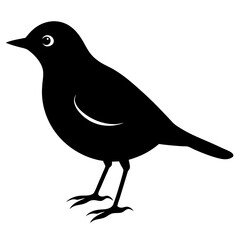 Lark silhouette vector isolated on white background