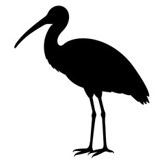 Obraz premium Spoonbill silhouette vector isolated on white background