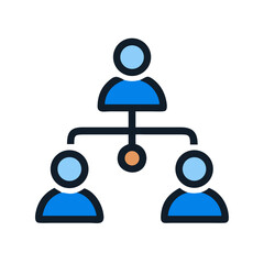 Fototapeta premium Team Structure Icon Design