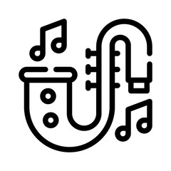 saxophone line icon