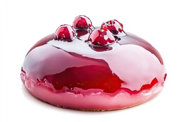 A realistic photo of Cassata Siciliana, hyper-realistic, isolated on white