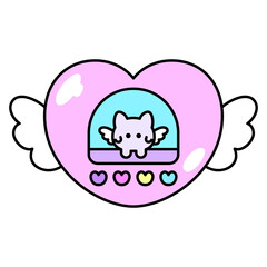 平成レトロなエンジェルハートのミニゲーム機♪PNG