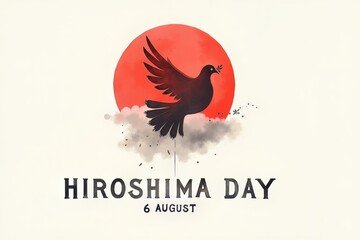 Hiroshima Day 6 August dove peace symbol