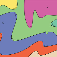 abstract cartoon art image with the beauty of wave movements like ocean currents that are calm and dominant in color