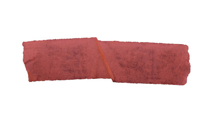red torn paper isolated on white