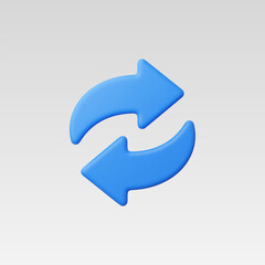 3d Realistic Recycle Icon vector illustration