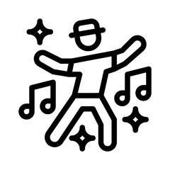 dancer line icon