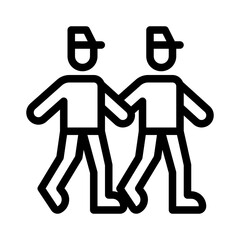 marchers line icon