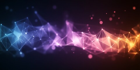 Obraz premium Abstract Connected Plexus with Glowing Lines and Points for High Technology