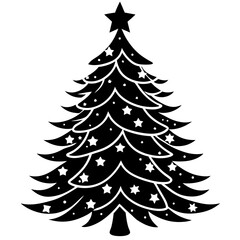 Christmas Tree  silhouette vector
