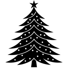Christmas Tree  silhouette vector