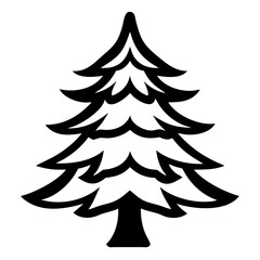 Christmas Tree  silhouette vector