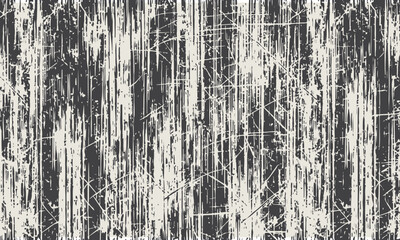 Grungy black and white abstract texture featuring vertical lines and chaotic scratches, creating a distressed, noisy, and industrial-style background.