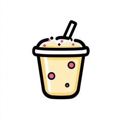 Refreshing, cold beverage in a cup