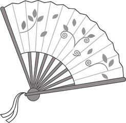 hand fan isolated on white background