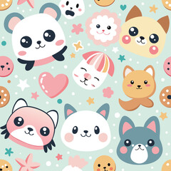 seamless pattern with cats