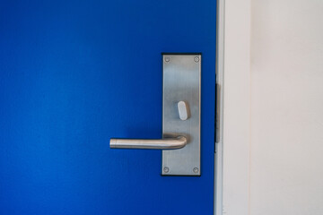 Electronic card key for open door in hotel. Smart card key to lock and unlock door. Security systems and protection concept.