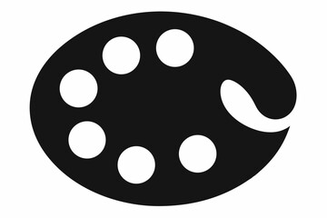  artist palette design silhouette vector illustration