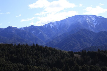 馬籠宿の山Japanese mountain