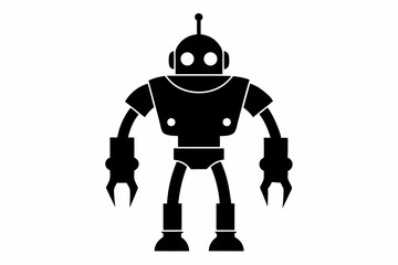 a robot design silhouette vector illustration