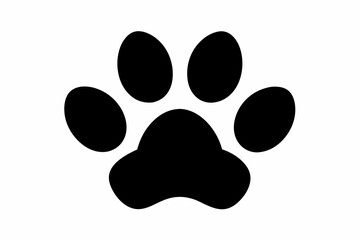 dog paw print design silhouette vector illustration