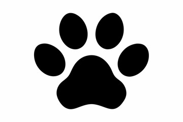 dog paw print design silhouette vector illustration