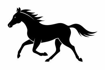 horse running design silhouette vector illustration