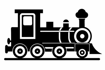 train locomotive design silhouette vector illustration