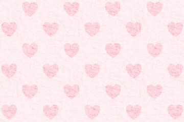 和紙風背景（ピンクハート柄）