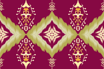 Ethnic Figure aztec embroidery style.Geometric ikat oriental traditional art pattern.Design for ethnic background,wallpaper,fashion,clothing,wrapping,fabric,element,sarong,graphic,vector illustration.