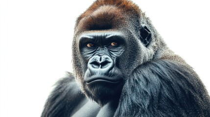 Obraz premium Majestic Gorilla Portrait: A Powerful Gaze