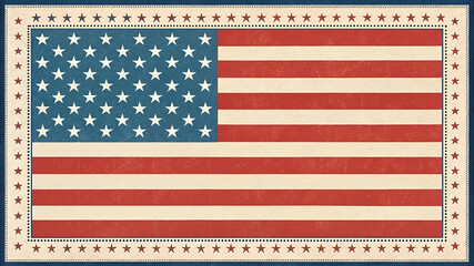 Obraz premium Symbol of Freedom: The Bold and Iconic American Flag Design