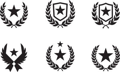 Heraldic Crest & Laurel Wreath SVG Bundle | Vintage Shield Emblems & Ribbon Banner Clipart | Vector Design for Logos, Certificates & Crafts
