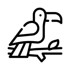 toucan line icon © HacaStudio