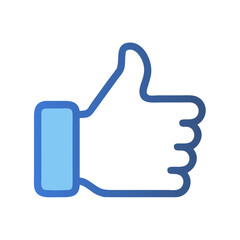 Thumbs Up Representing Like or Approval Icon Design