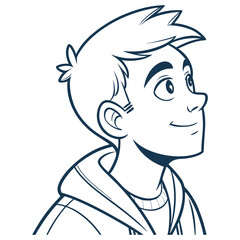 Obraz premium Cartoon doctor man in white shirt with stethoscope smiling vector illustration