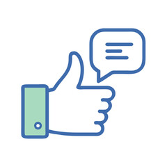 Thumbs Up Representing Positive Feedback or Approval Icon Design