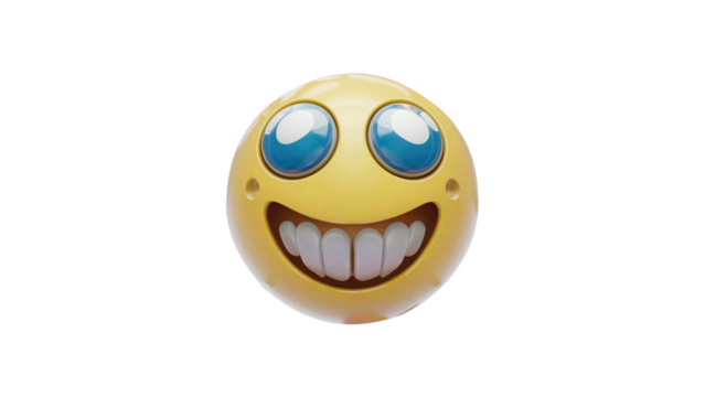 A happy emoji to express joy and positivity in your visuals.