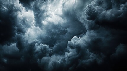 Fototapeta premium A high-contrast dark wallpaper aesthetic with stormy clouds.