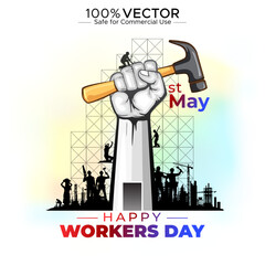 Happy Labour Day. International Labor Day Celebration Background.