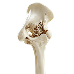 Naklejka premium 3D Illustration of a Damaged Hip Joint PNG file isolated on transparent background cut out, clipping path, social media, HD photo, close up, high quality, web, banner poster.