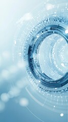 Abstract Futuristic Background with Circular Digital Patterns