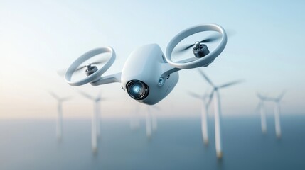 Drone Technology Over Wind Turbines for Renewable Energy Solutions