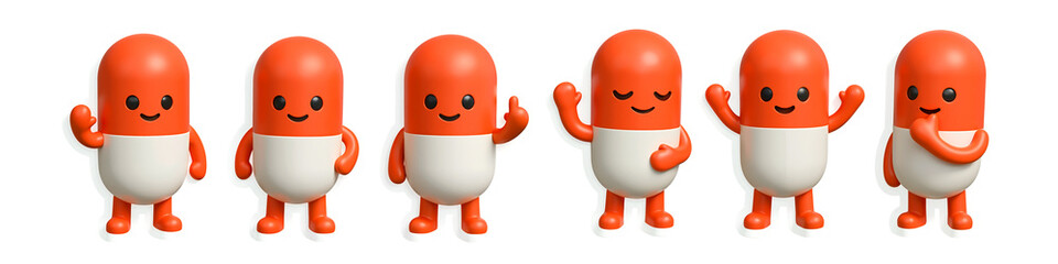 Friendly Medicine Squad: a delightful and playful depiction of a cheerful medicine character, standing ready to help, offering a sense of comfort and care.