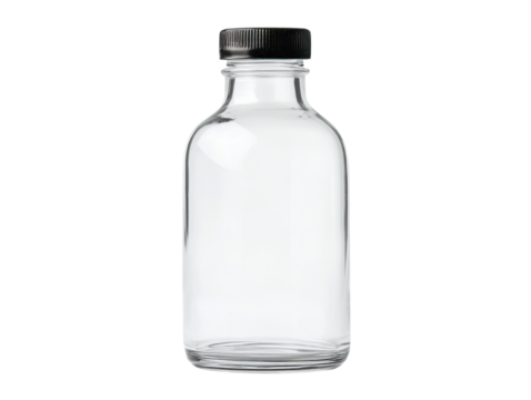 Glass bottle cutout background for product photography studio environment high-quality image