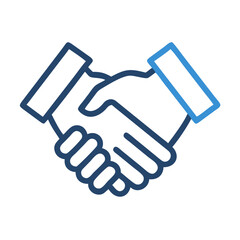 Two Hands Shaking Representing Business Partnership Icon Design