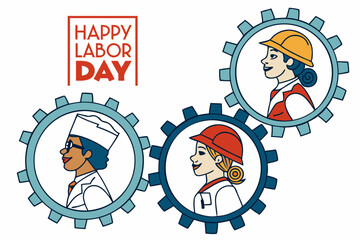 happy labor day vector illustration
