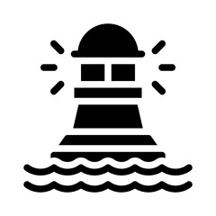 lighthouse glyph icon