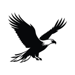Majestic Eagle in Flight Silhouette